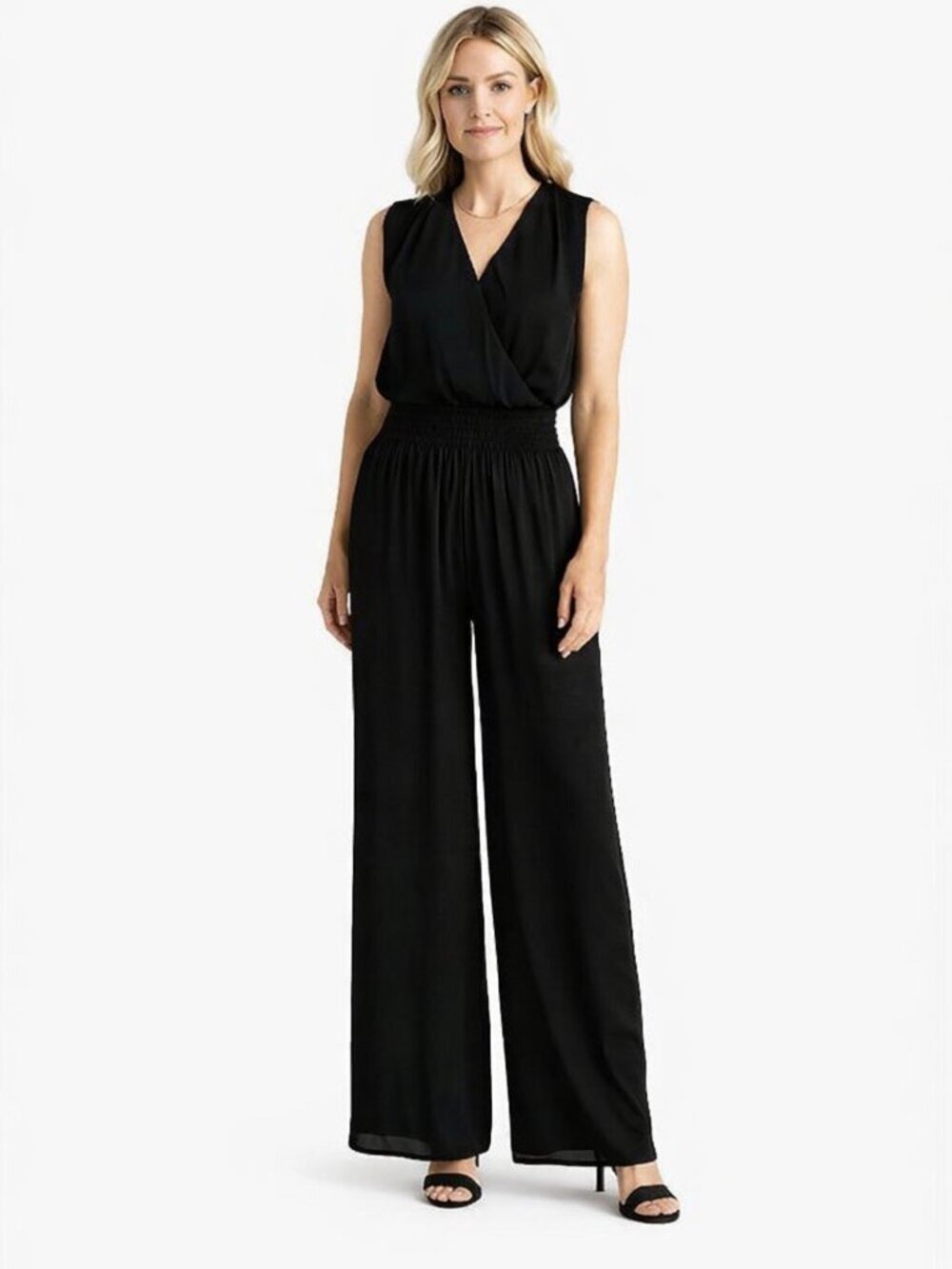 Another Thyme Black Wide Leg Pants High Waist Large